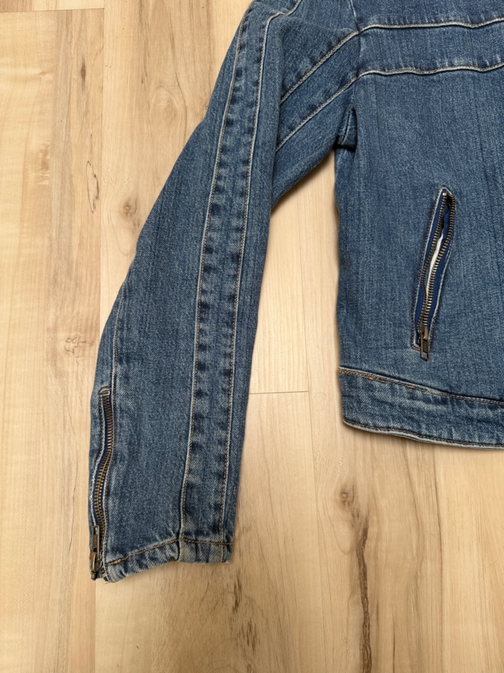 Free People Denim Moto Jacket - Picture 2 of 4